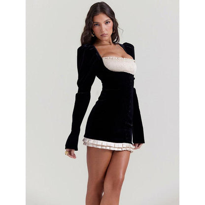 LP | Elegante mini abito a maniche lunghe senza schienale