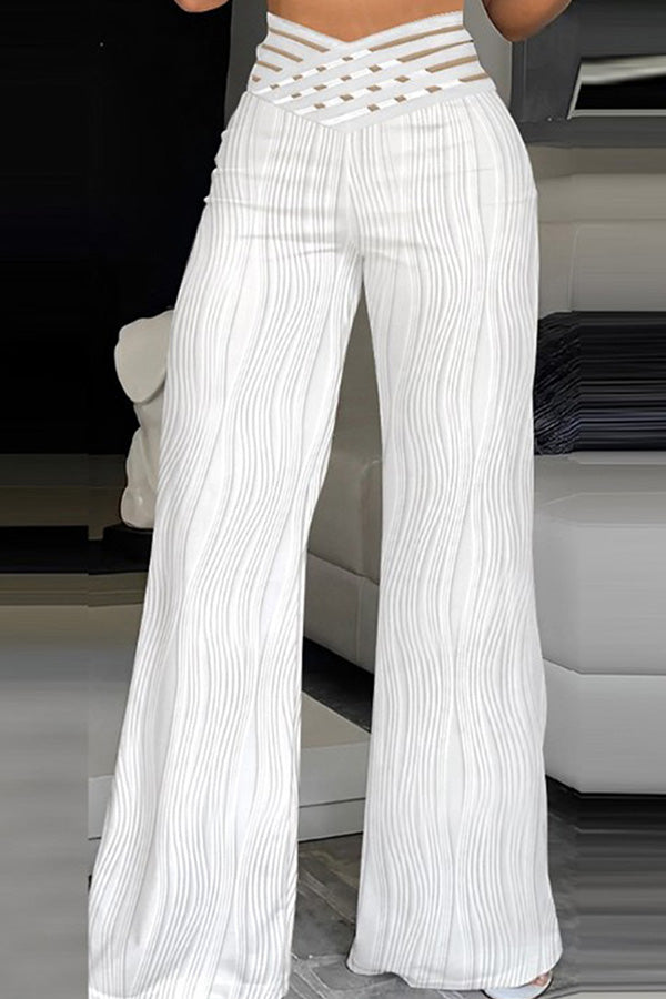 LP | Pantaloni cargo oversize con coulisse e tasca in vita
