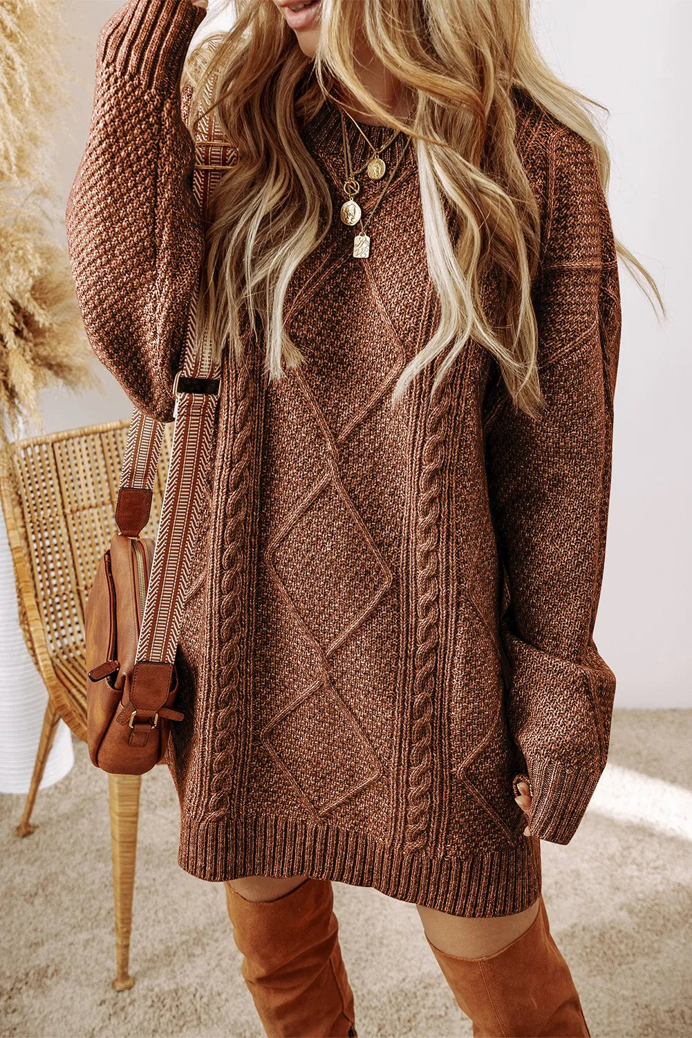 LP | Abito da donna con scollo rotondo e pinces