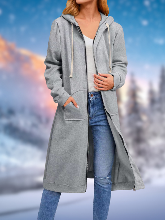 LP | Cappotto lungo alla moda con coulisse