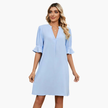 LP | Abito midi da donna con scollo a V e mezze maniche per l'estate
