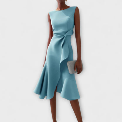 LP | Juliette™ - Abito midi asimmetrico elegante e drappeggiato