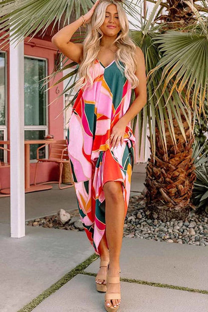 LP | Maxi abito senza maniche con stampa boho