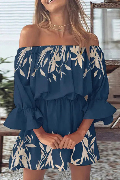 LP | It All Begins with Love Mini abito stampato off-the-shoulder