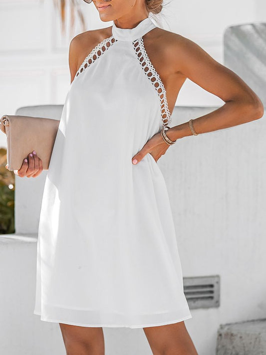 LP | Mini abito in pizzo bianco