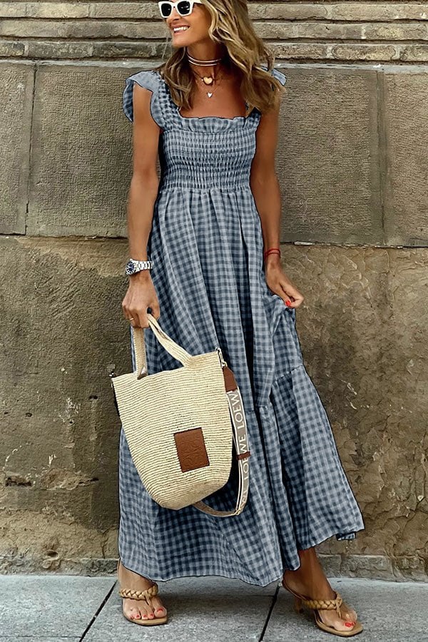 LP | Maxi abito a scacchi alla moda