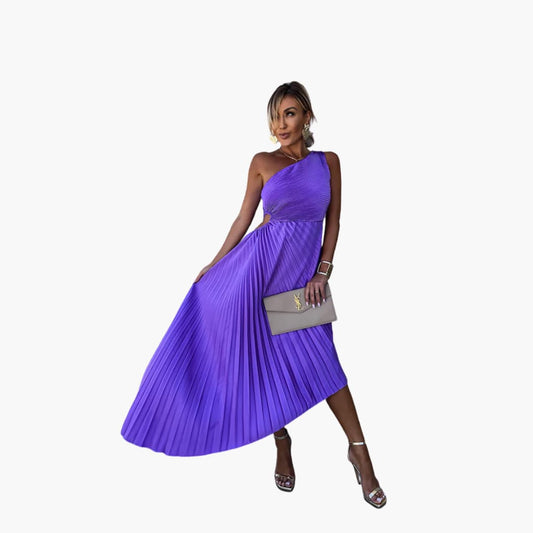 LP | Abito midi da donna con monospalla e orlo asimmetrico