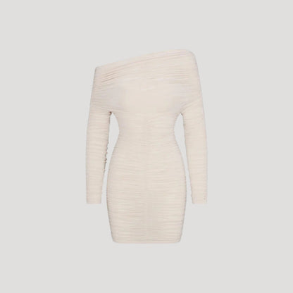 LP | Miniabito bodycon da donna senza spalline con balze