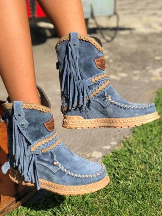 LP | Stivali western con frange boho