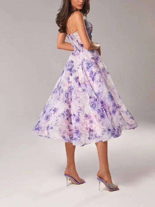LP | Elegante abito midi da donna con vestibilità strutturata