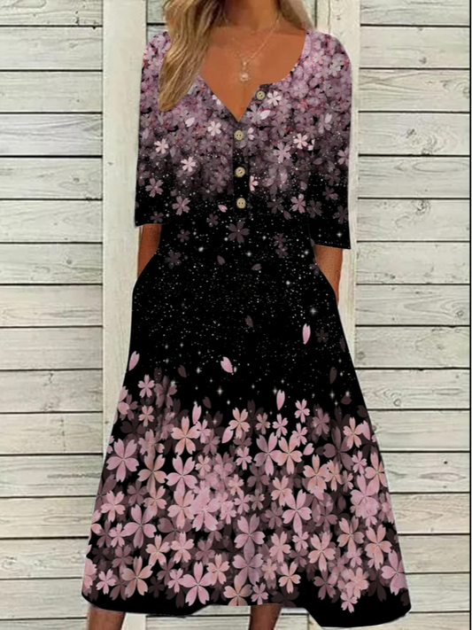 LP | Vestito midi floreale per le vacanze WJ66