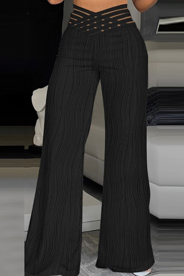 LP | Pantaloni cargo oversize con coulisse e tasca in vita