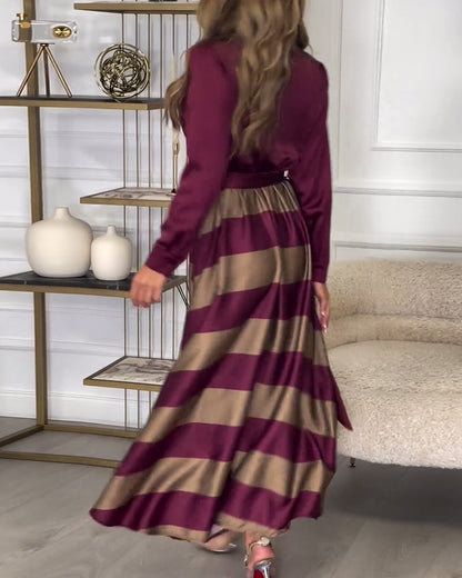 LP | Maxi abito elegante a righe