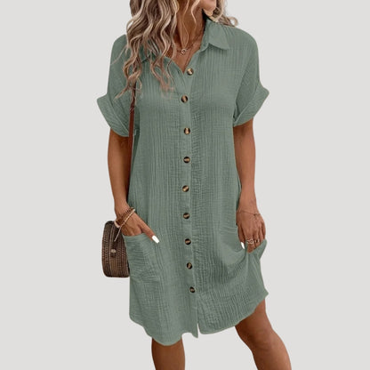 LP | Mini abito da donna con camicia abbottonata