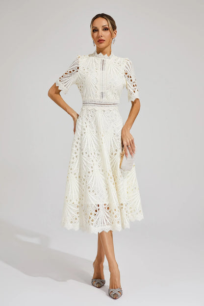 LP | Abito midi in pizzo elegante per donna