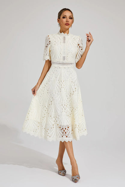 LP | Abito midi in pizzo elegante per donna