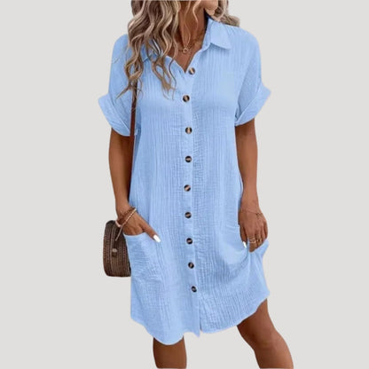 LP | Mini abito da donna con camicia abbottonata