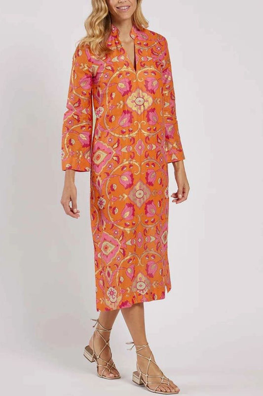 LP | Abito midi stampato con collo alto