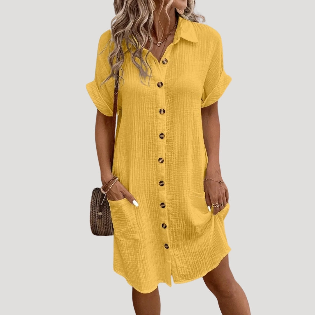 LP | Mini abito da donna con camicia abbottonata