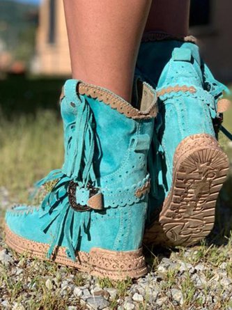 LP | Stivali western con frange boho