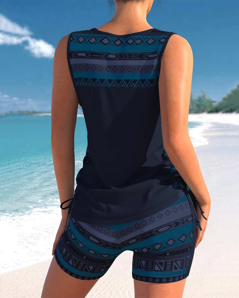 LP | Set tankini con motivo geometrico