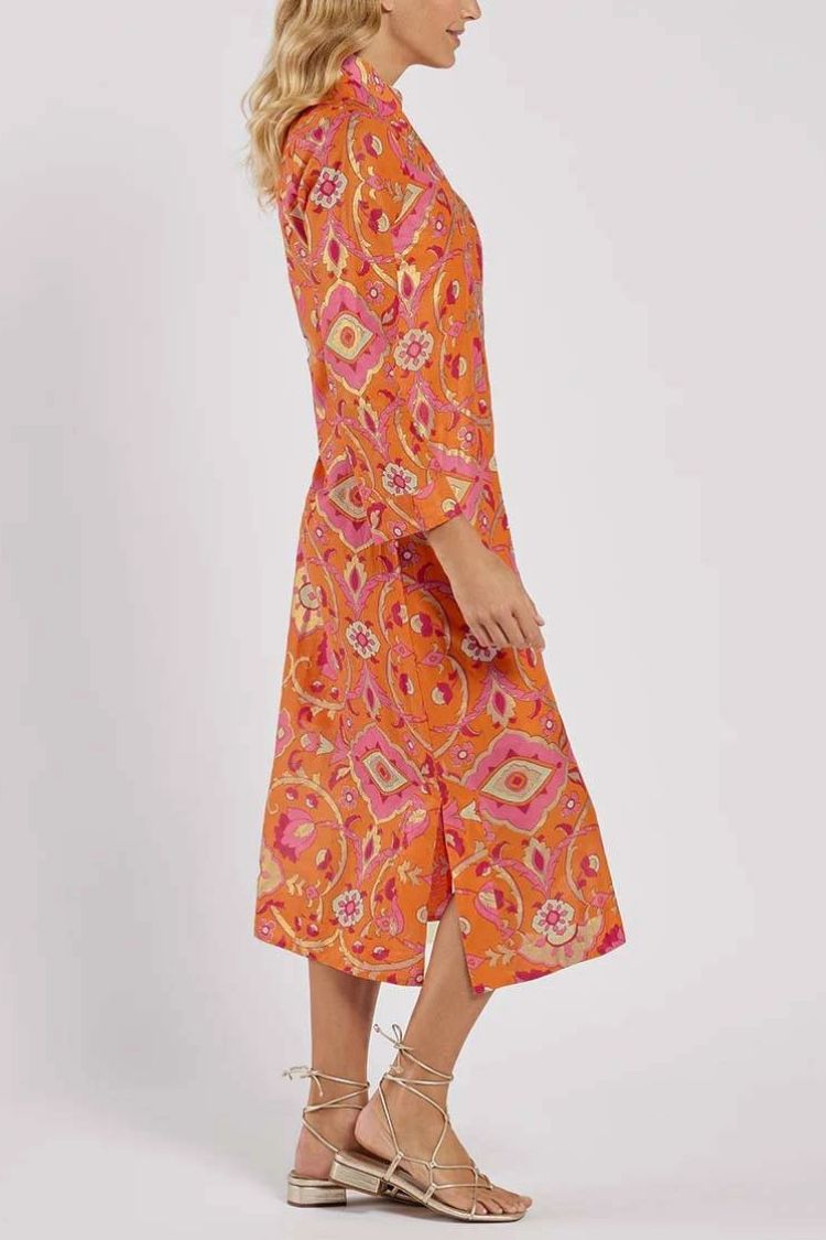 LP | Abito midi stampato con collo alto