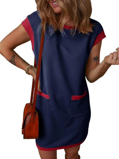 LP | Mini abito con scollo rotondo e maniche lunghe