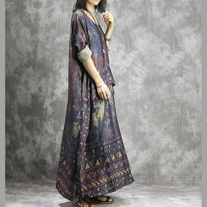 LP | Bellissimo con pantaloni a gamba larga in seta abbigliamento donna camicie elegante rosso stampe tunica vestito estate due pezzi