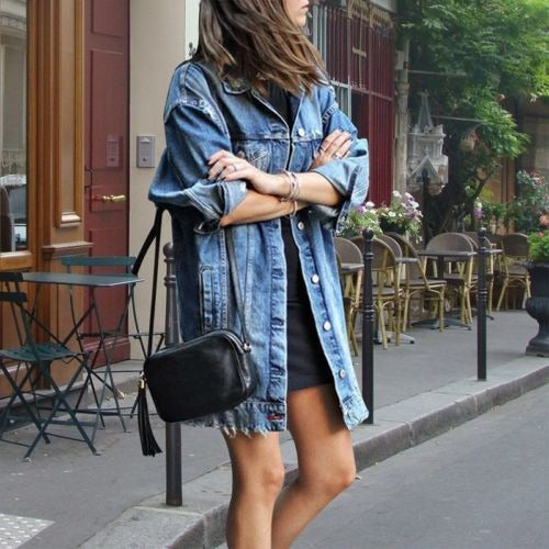 LP | Giacca di jeans lunga da donna