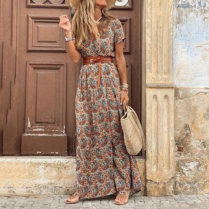 LP | Maxi abito boho con cintura