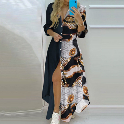 LP | maxi abito elegante a maniche lunghe per occasioni casual e formali