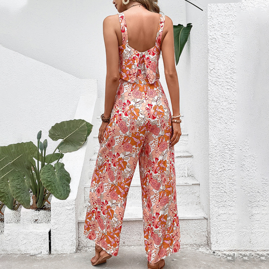 LP | Donna Tuta floreale estiva alla moda