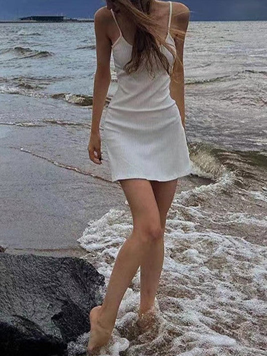 LP | Mini abito estivo bianco da spiaggia