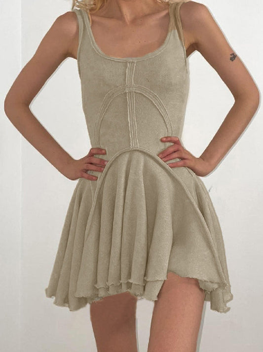LP | Mini abito bodycon patchwork senza maniche