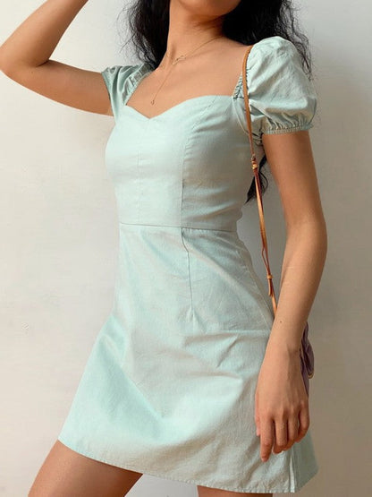 LP | Mini abito vintage con maniche a sbuffo