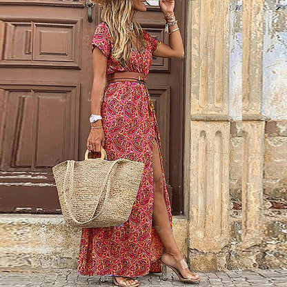 LP | Maxi abito boho con cintura