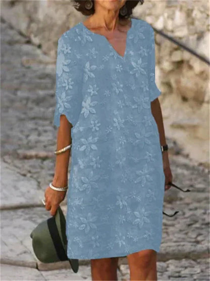 LP | Abito midi elegante con fiori