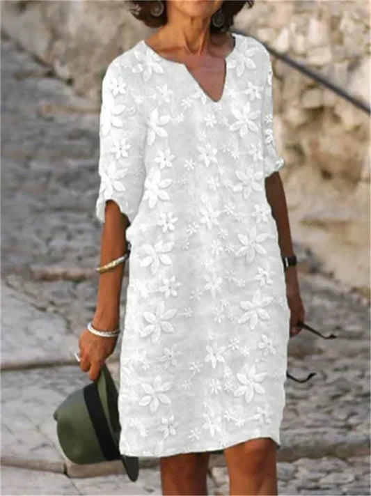 LP | Abito midi elegante con fiori