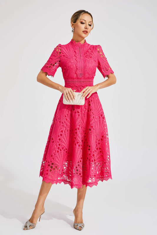 LP | Abito midi in pizzo elegante per donna