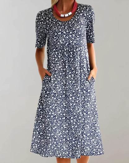 LP | Abito midi alla moda con stampa