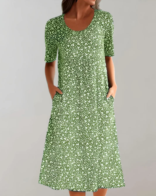 LP | Abito midi alla moda con stampa