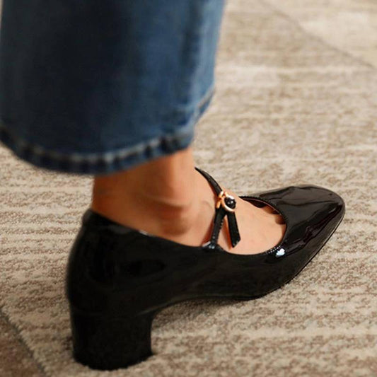 LP | Scarpe con tacco a blocco lucido