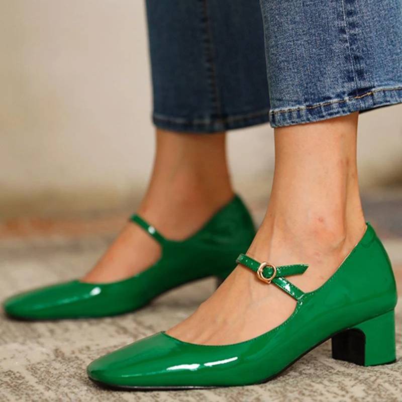 LP | Scarpe con tacco a blocco lucido