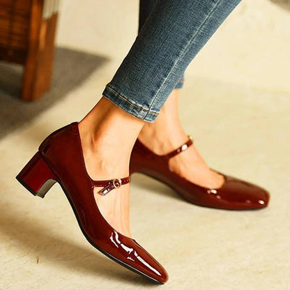 LP | Scarpe con tacco a blocco lucido