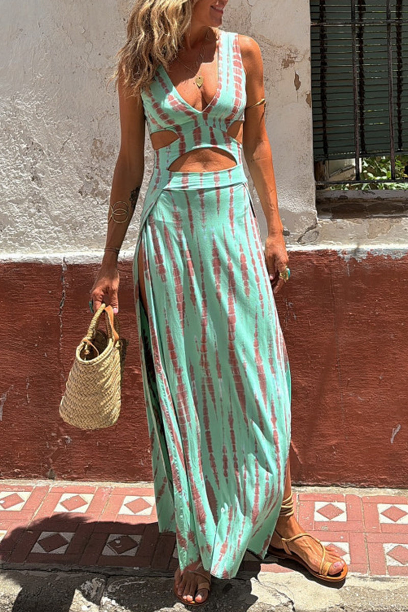 LP | Maxi abito con scollatura bohémien