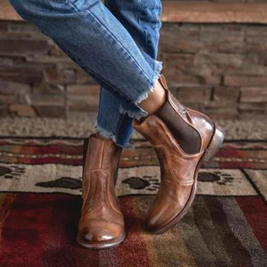 LP | Stivaletti da donna in pelle stile vintage