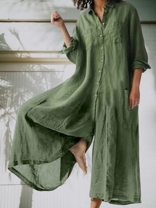 LP | Elegante tuta da donna in materiale di alta qualità e traspirante, maniche lunghe, gambe lunghe, senza tempo e versatile