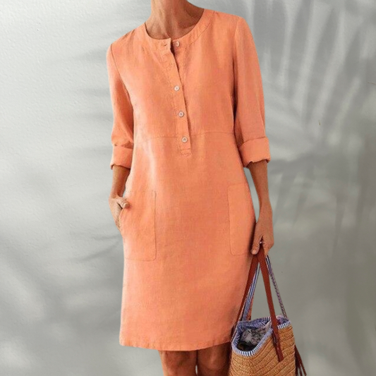 LP | Vestito midi da donna arioso in materiale traspirante per le occasioni estive - elegante e confortevole