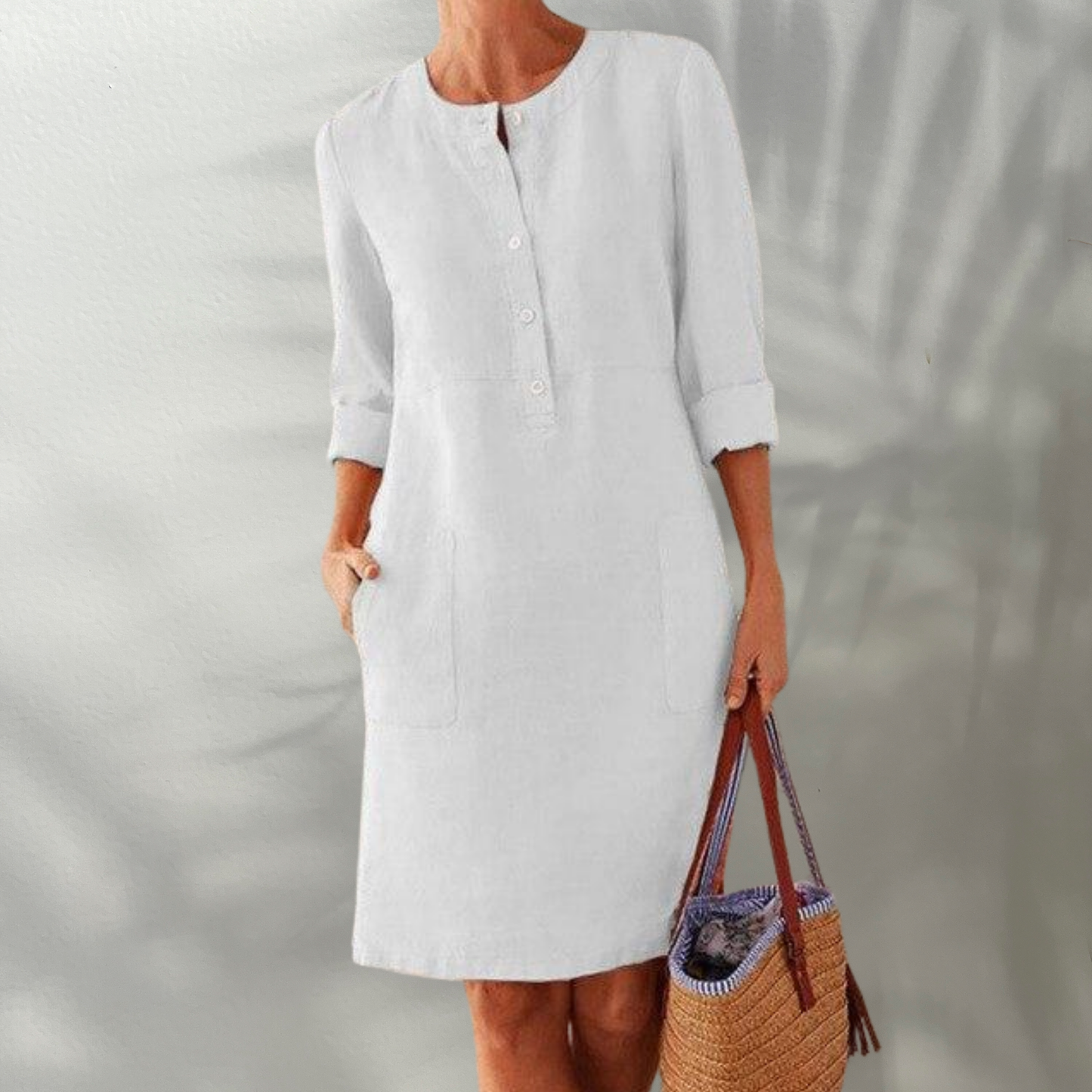 LP | Vestito midi da donna arioso in materiale traspirante per le occasioni estive - elegante e confortevole