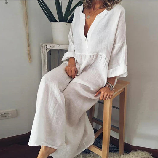 LP | Elegante abito estivo in cotone largo